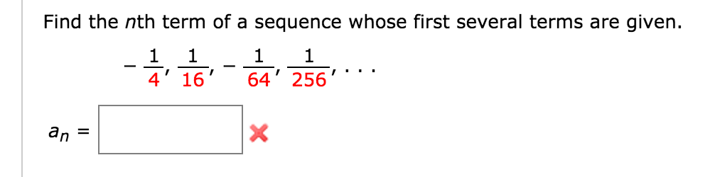 Solved Find The Nth Term Of A Sequence Whose First Several