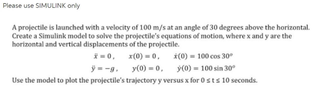 A projectile is launched with a velocity of 100 m/s | Chegg.com