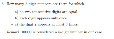 Solved . How many 5-digit numbers are there for which digits | Chegg.com