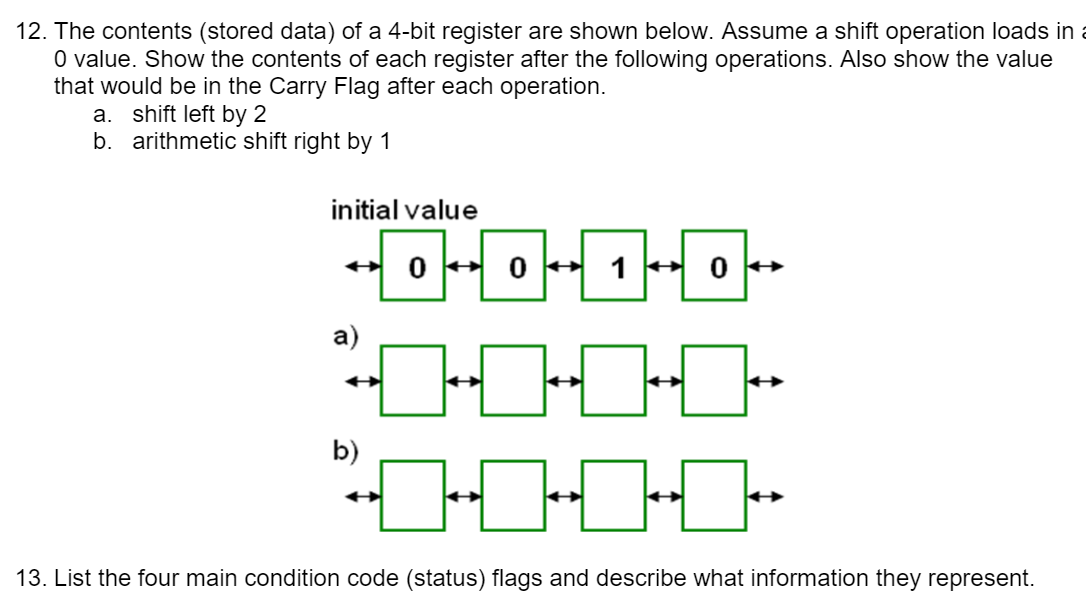 Solved The Contents (stored Data) Of A 4-bit Register Are | Chegg.com