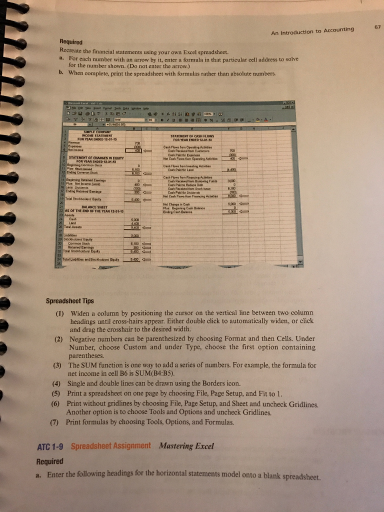 question-67-an-introduction-to-accounting-required-recreate-the-financial-statements-using-your