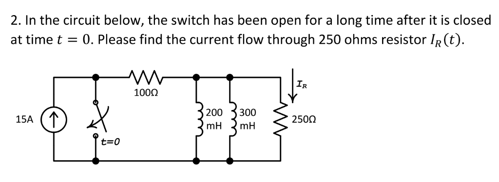 Solved In The Circuit Below, The Switch Has Been Open For A | Chegg.com