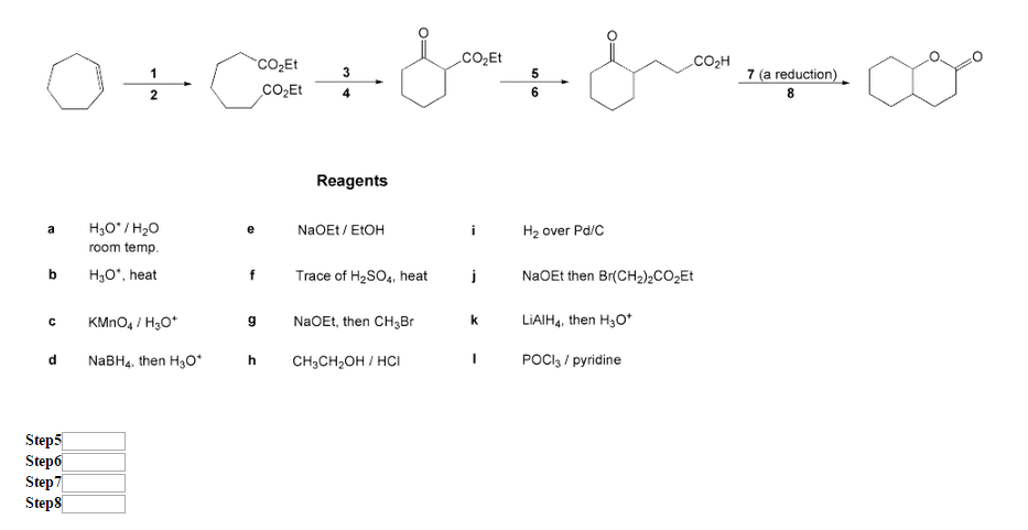 Solved Choose Reagents From The Table To Accomplish | Chegg.com