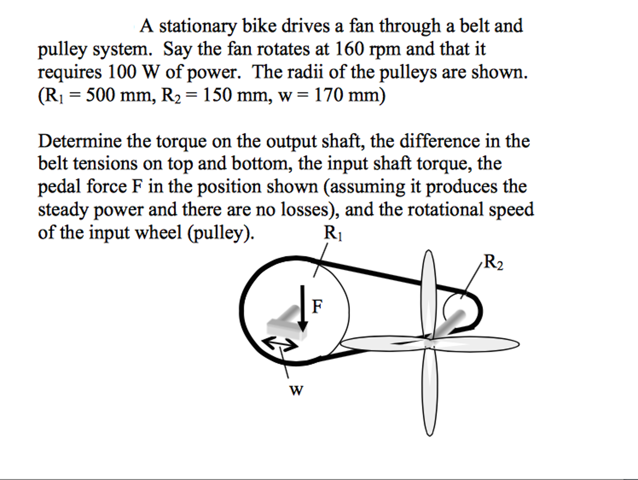 stationary bike with fan wheel