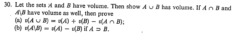 Solved Let The Sets A And B Have Volume. Then Show A Union B | Chegg.com