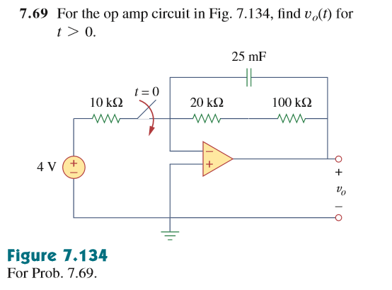 Solved First order Op Amp circuits? NOT LOOKING FOR A | Chegg.com