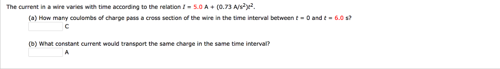 Solved The current in a wire varies with time according to | Chegg.com