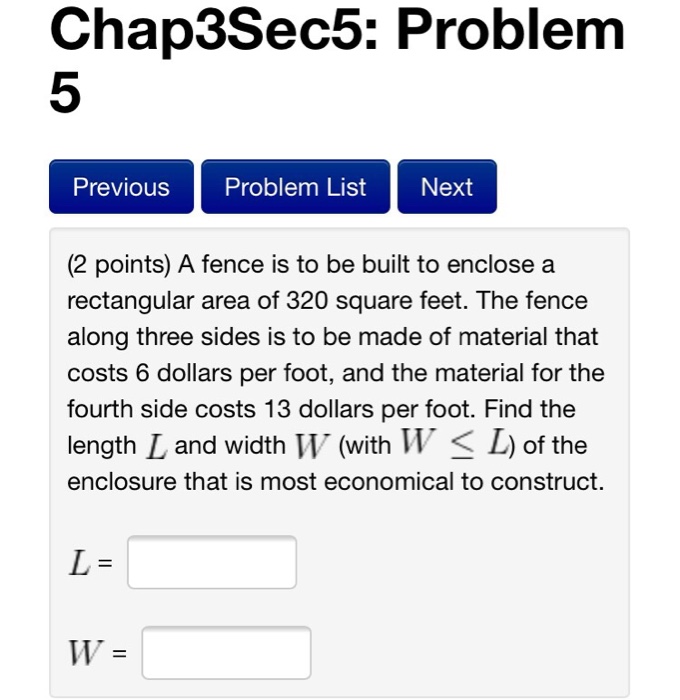 Solved A fence is to be built to enclose a rectangular area | Chegg.com