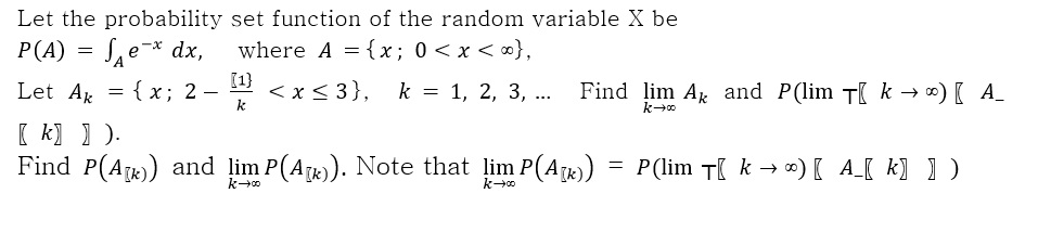 Solved Let the probability set function of the random | Chegg.com