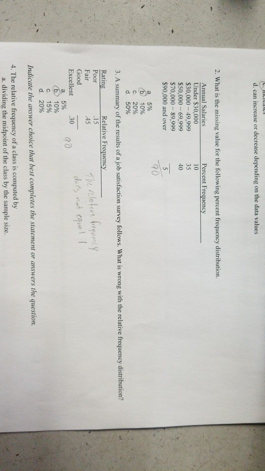 Solved d. can increase or decrease depending on the data | Chegg.com