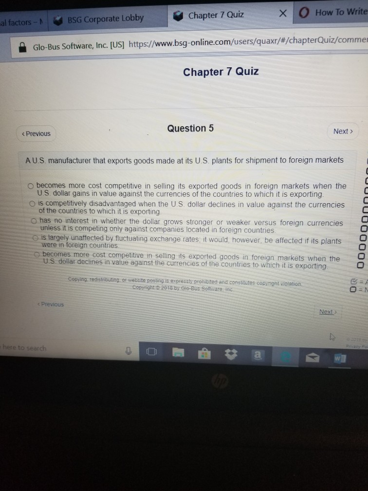 Solved Chapter 7 Quiz × How To Write al factorsA BSG