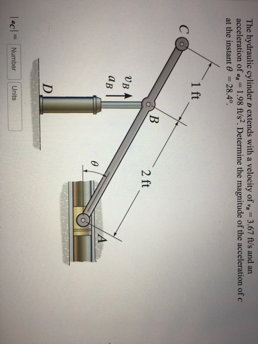 Solved The hydraulic cylinder D extends with a velocity of
