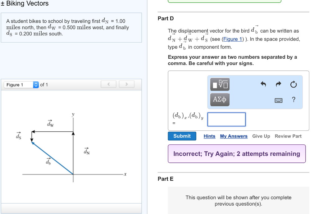 Solved A student bikes to school by traveling first d_N = | Chegg.com