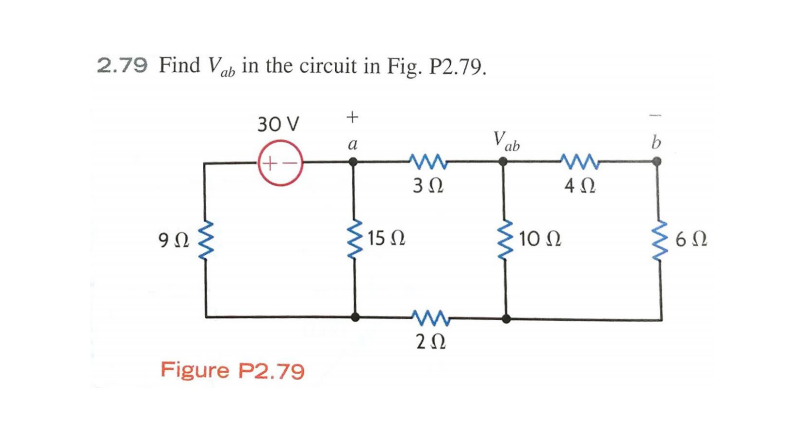 Solved Find V_ab In The Circuit In Fig. P2.79 | Chegg.com