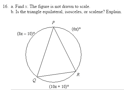 Solved Find x. The figure is not drawn to scale. Is the | Chegg.com