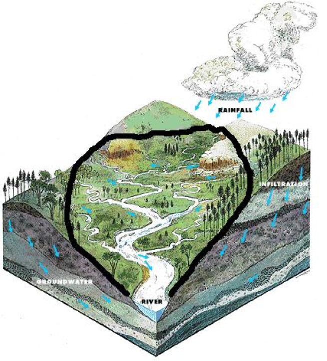 Solved You have delineated your watershed boundary as shown | Chegg.com