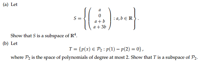 Let S = {(a 0 A + B A + 3b): A, B R}. Show That | Chegg.com