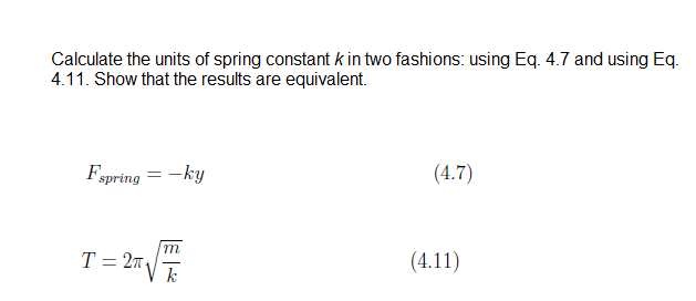 What Is The Spring Constant K