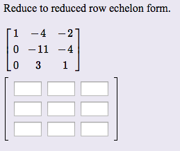 Solved Reduce to reduced row echelon form. 1 -4 -21 し0 3 | Chegg.com