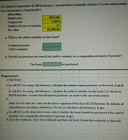 Solved 1,000 bonds pay 5 percent interest annually and have