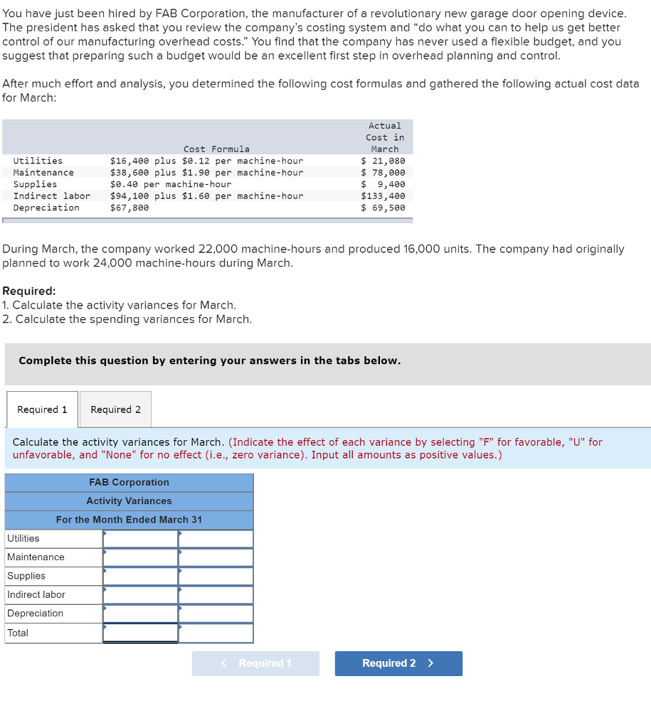 Solved You have just been hired by FAB Corporation, the