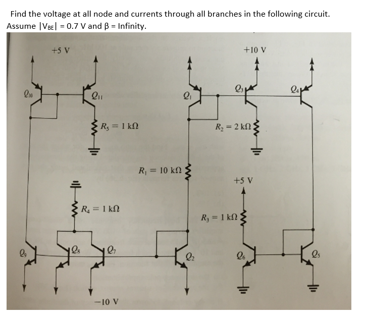 Solved Find the voltage at all node and currents through all | Chegg.com