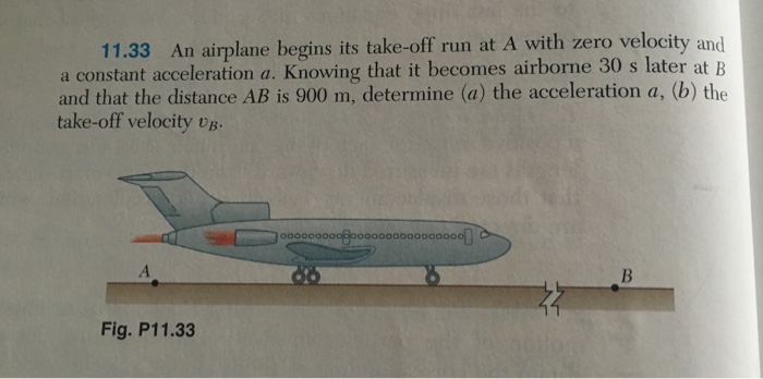 solved-an-airplane-begins-its-take-off-run-at-a-with-zero-chegg