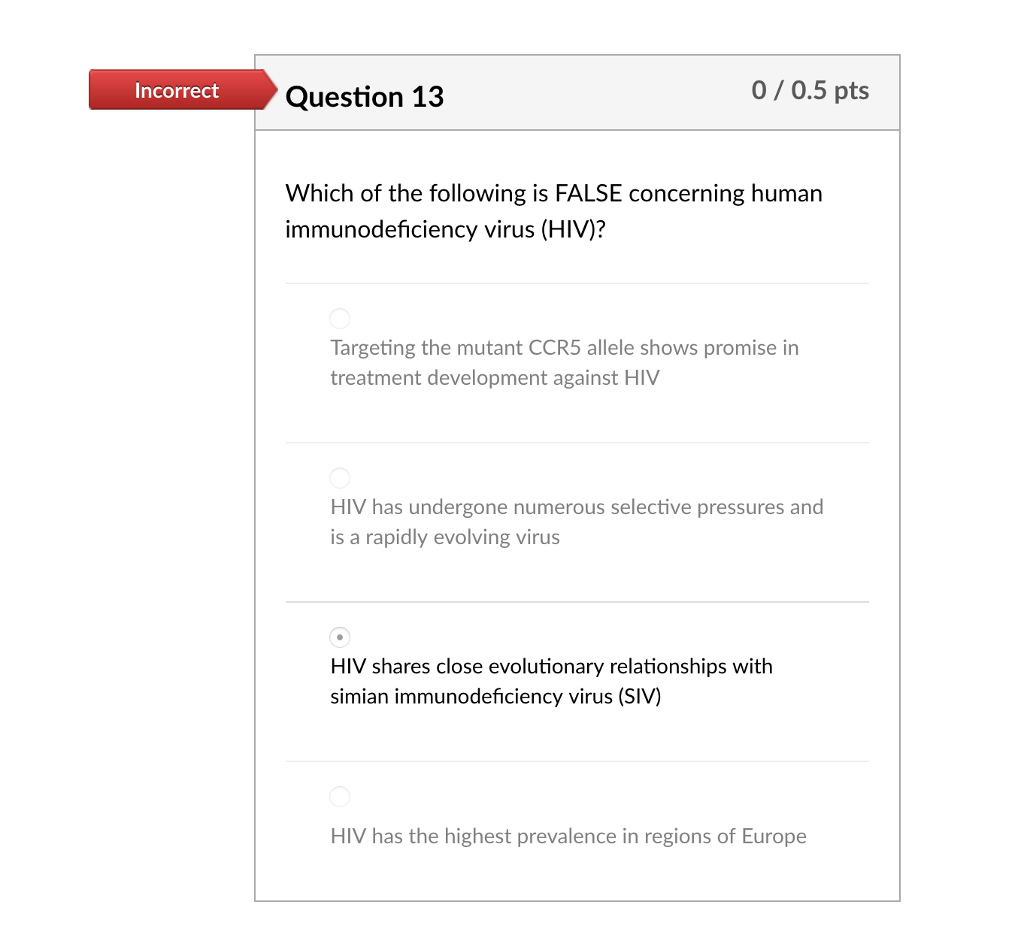 Solved Incorrect Question 10 0/ 1 pts You have isolated a | Chegg.com