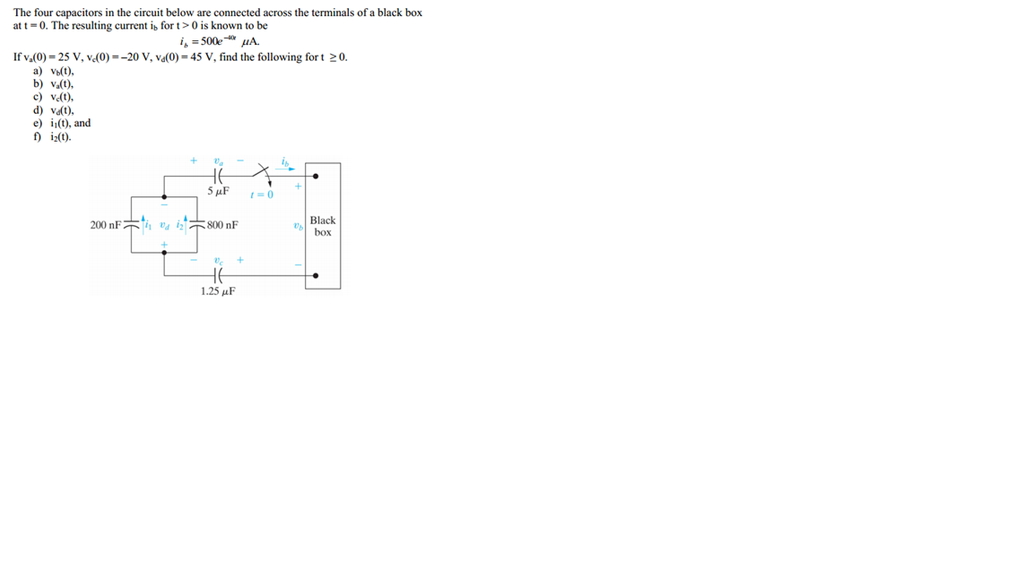 Solved The four capacitors in the circuit below are | Chegg.com