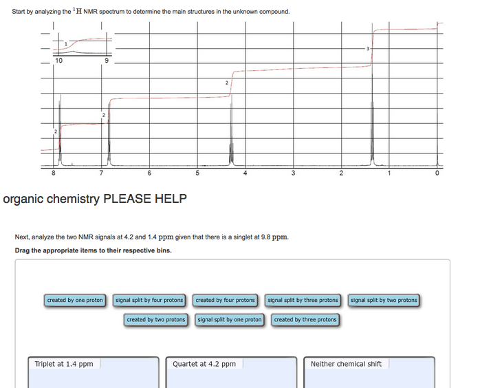Solved Start by analyzing the H NMR spectrum to determine | Chegg.com