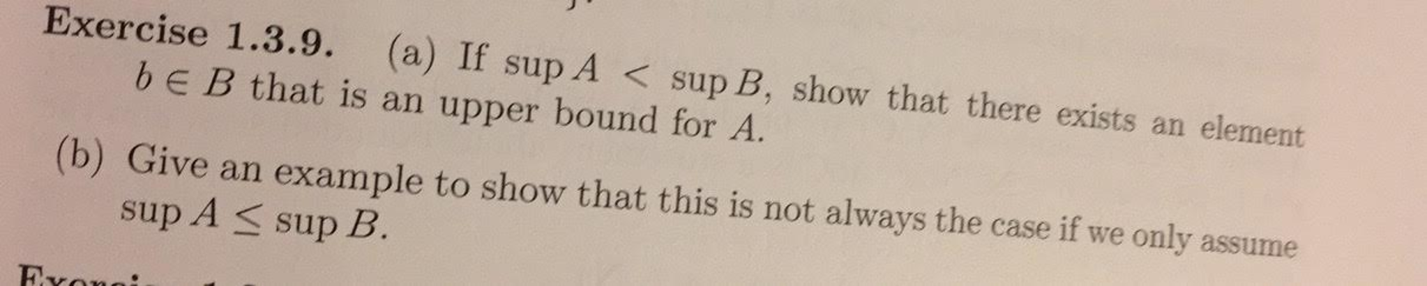 Solved If Sup A