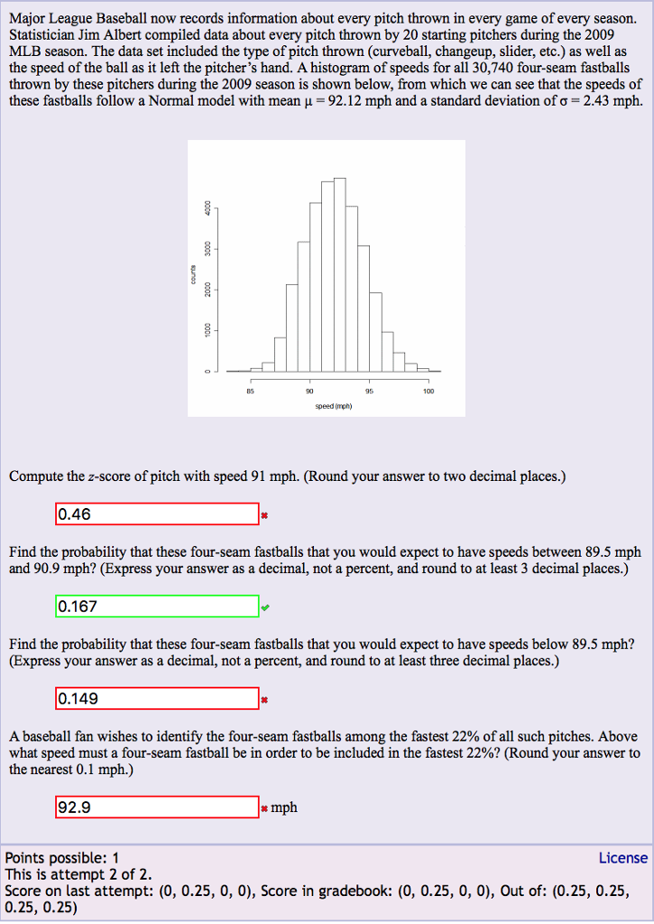 Solved Major League Baseball now records information about