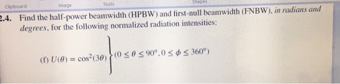 Solved Find The Half-power Beamwidth (HPBW) And First-null | Chegg.com