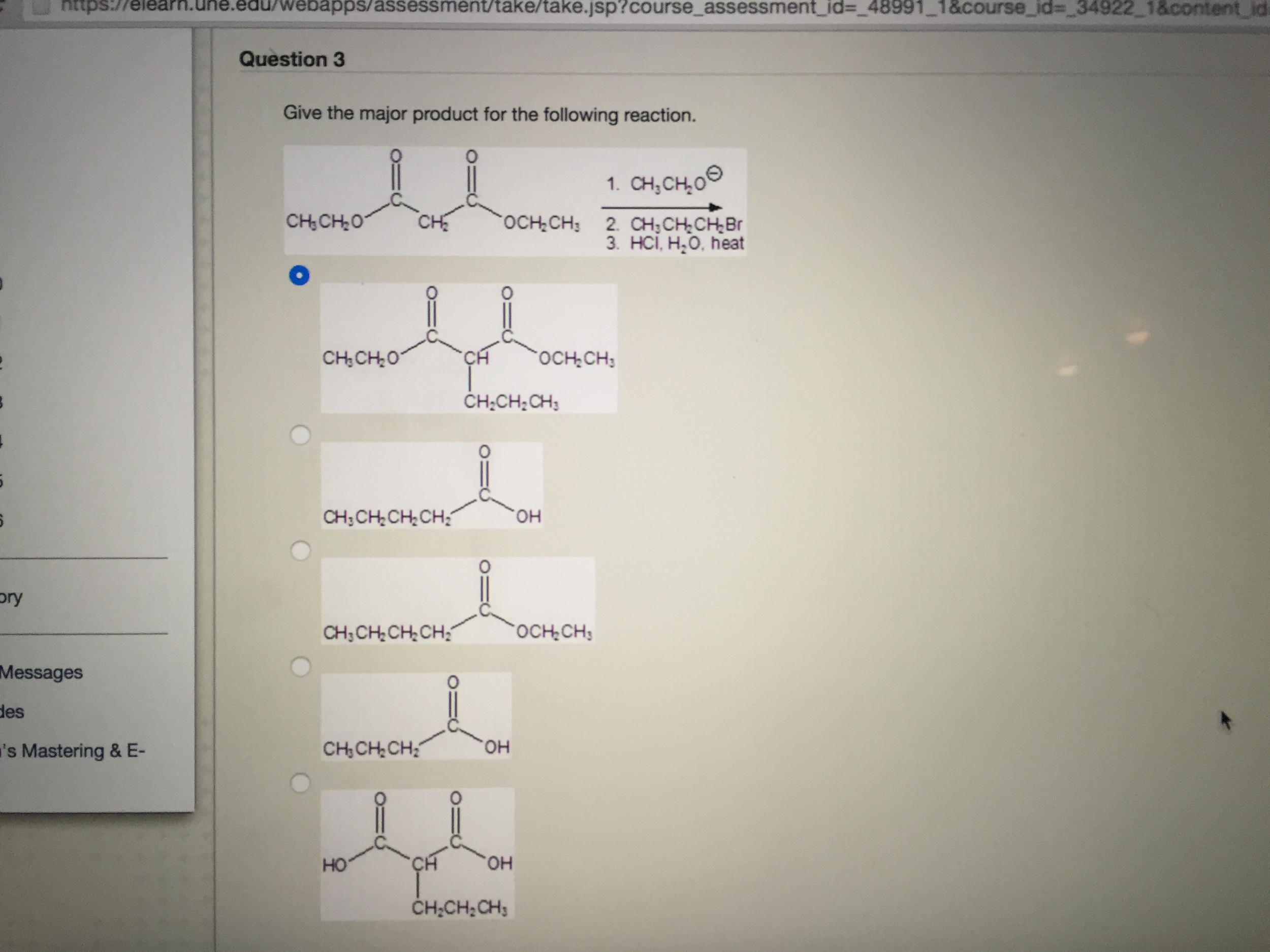 Solved: Give The Major Product For The Following Reaction.? | Chegg.com