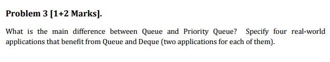 Solved What is the main difference between Queue and | Chegg.com