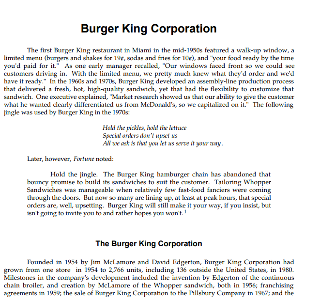 burger king case study answers