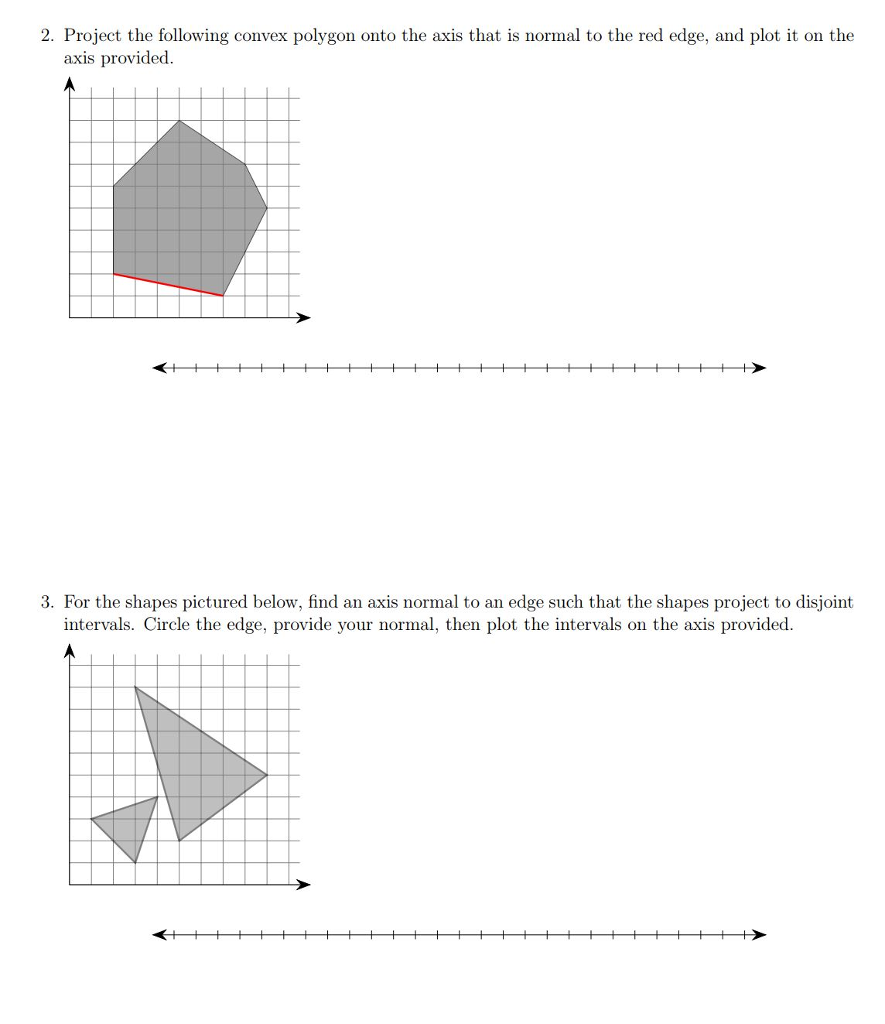 1. Use The Axis Provided To Plot The Projection Of | Chegg.com