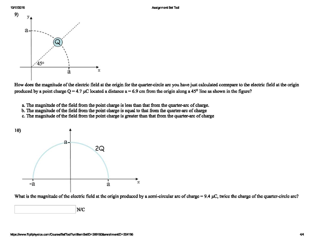 Solved How does the magnitude of the electric field at the | Chegg.com