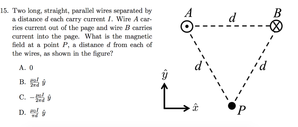 Two Long And Parallel Straight Wires A And B Solved Two long, straight, parallel wires separated by a | Chegg.com