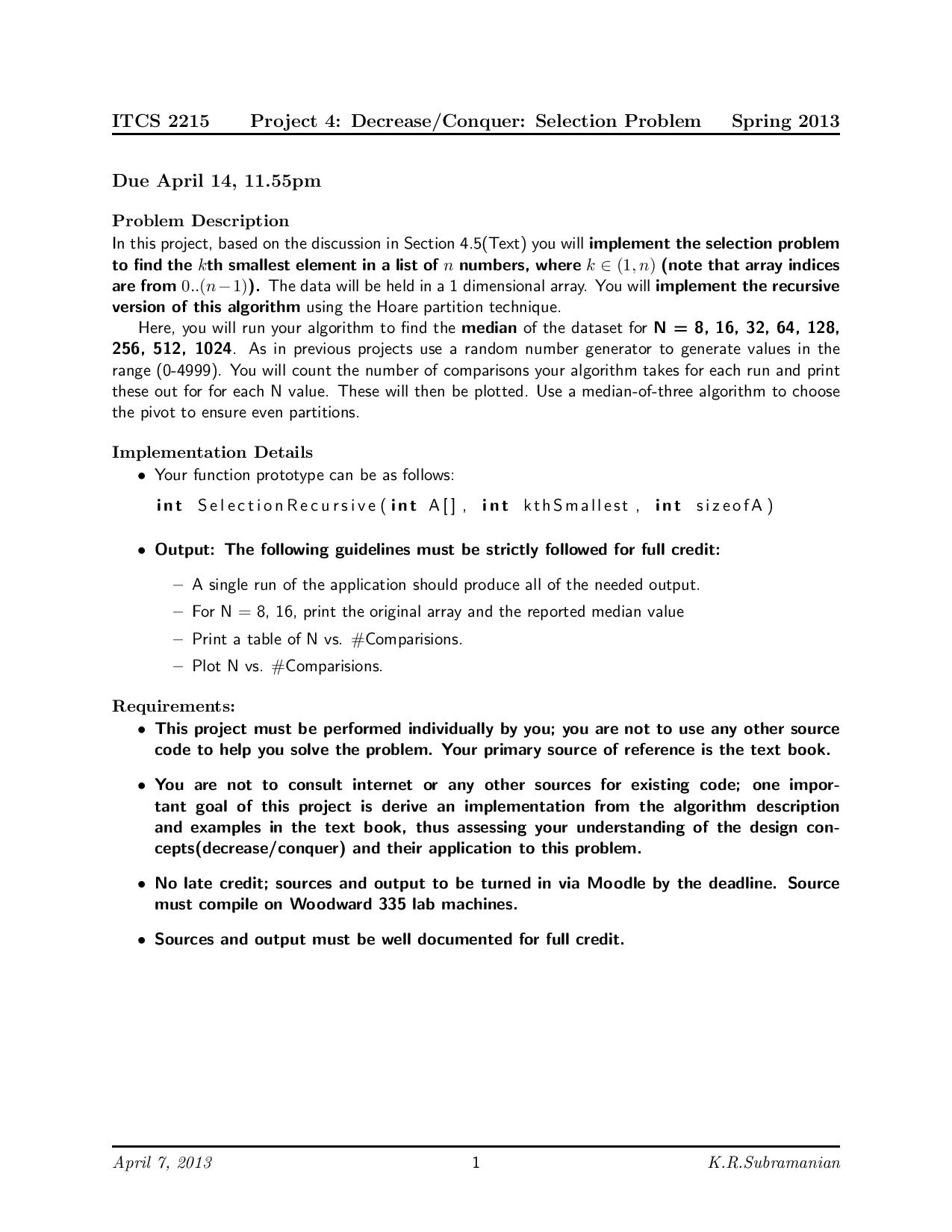 Solved Problem Description In This Project Based On The Chegg
