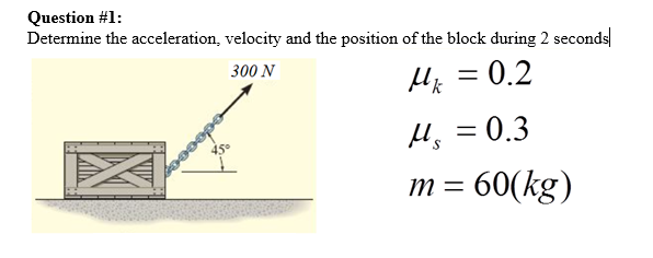 Solved Determine the acceleration, velocity and the position | Chegg.com