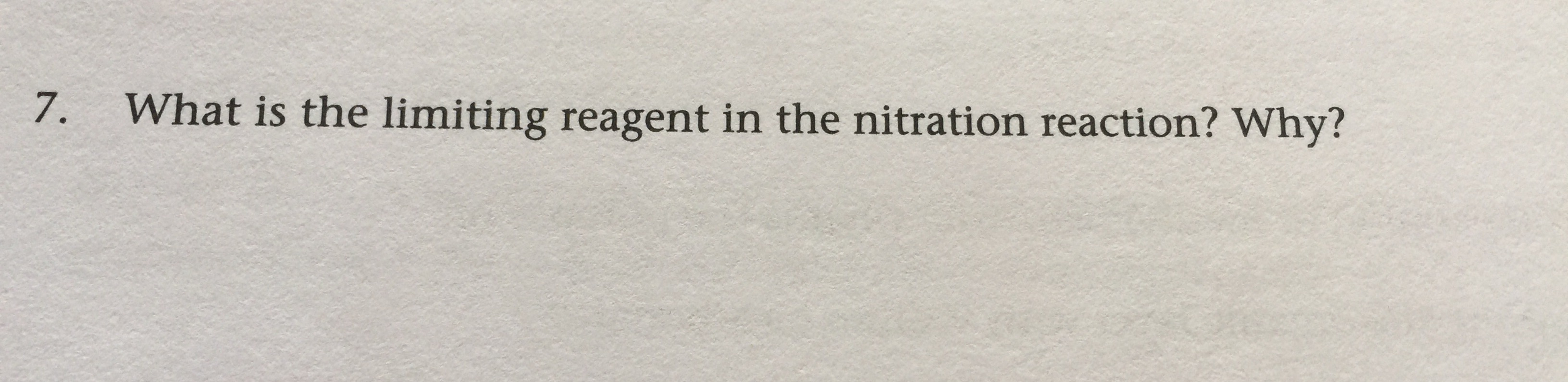 Solved What Is The Limiting Reagent In The Nitration Chegg