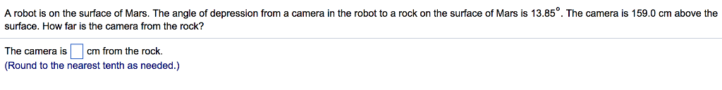 Solved A robot is on the surface of Mars. The angle of | Chegg.com