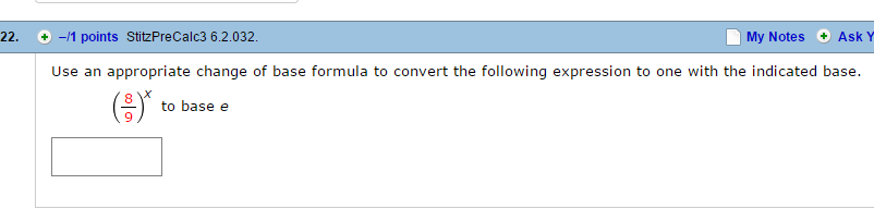 Solved Use An Appropriate Change Of Base Formula To Convert 