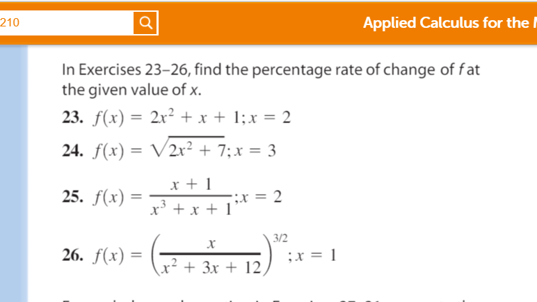 solved-find-the-percentage-rate-of-change-of-f-at-the-given-chegg