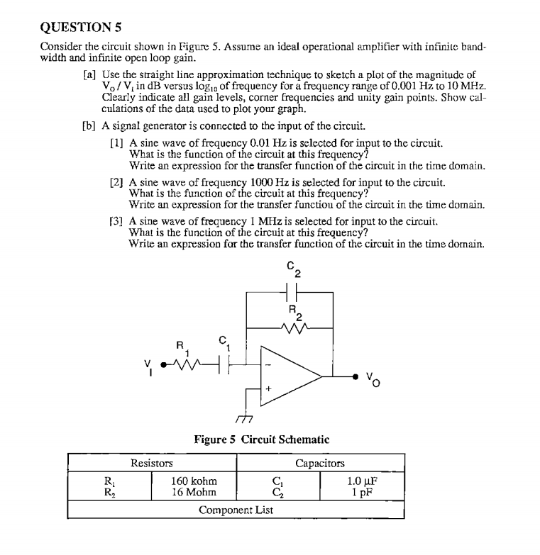 Solved QUESTION 5 Consider the circuit shown in Figure 5. | Chegg.com