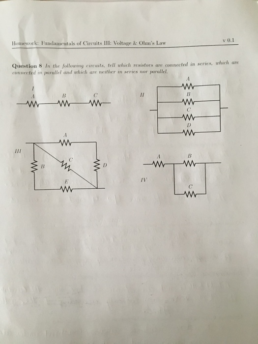 Solved In the following circuit, tell which resistors are
