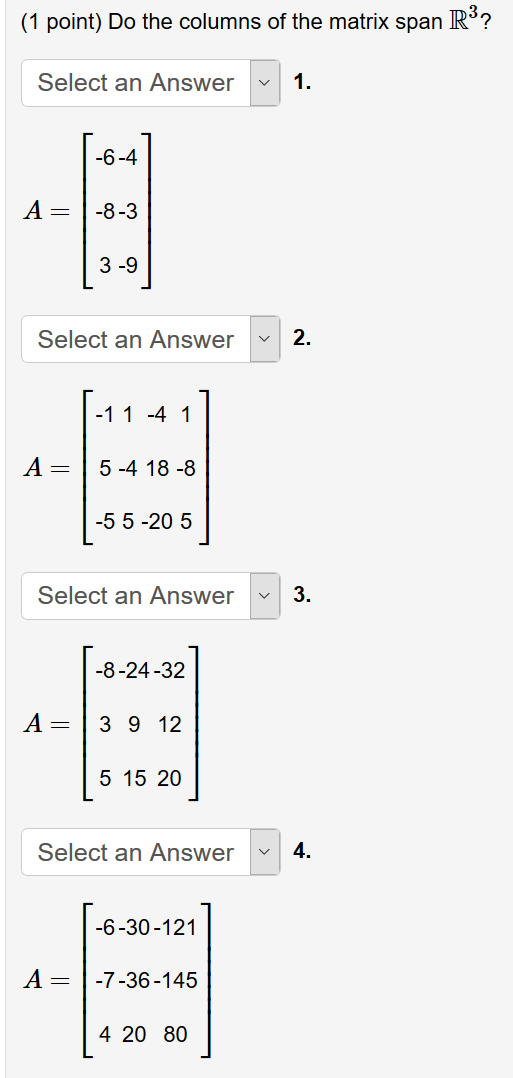 get selection of non sequential columns as matrix np