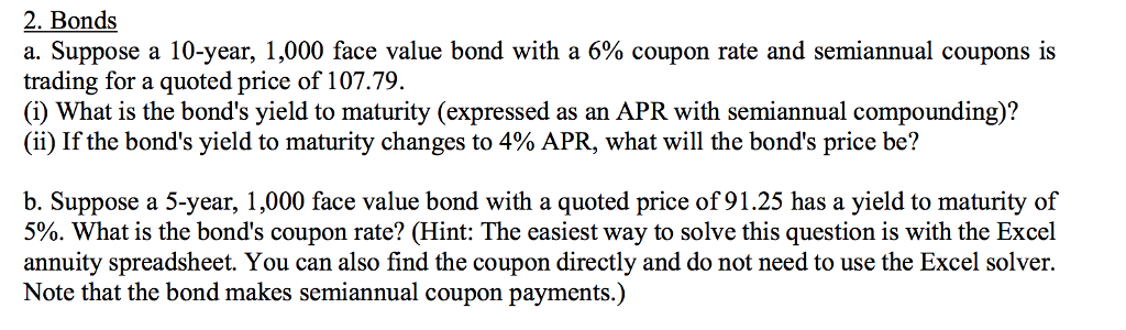 Solved Suppose a 10-year, 1,000 face value bond with a 6% | Chegg.com