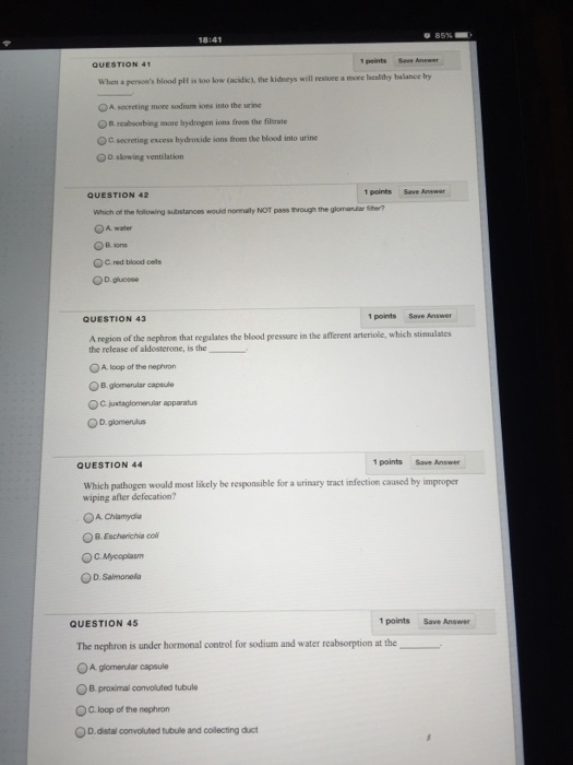 Solved 1 points Save Answer QUESTION 1 sages? whichofthe | Chegg.com